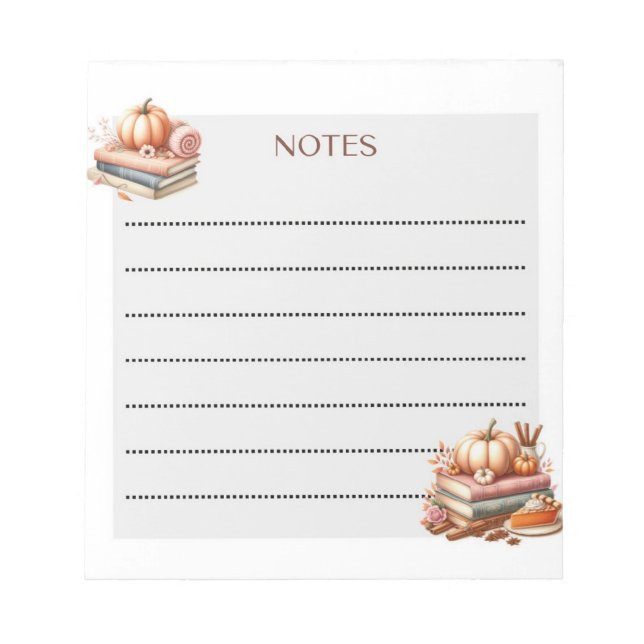 Pumpkin & Pages Notepad (Front)