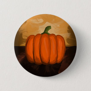 Pumpkin Painting 6 Cm Round Badge