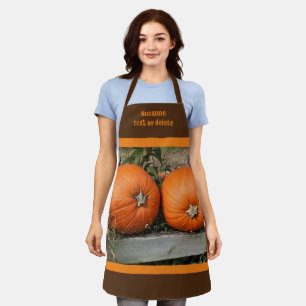Pumpkin Pair Fall Personalised Apron