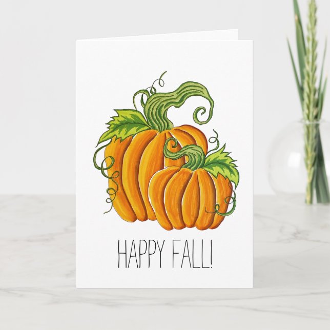 Pumpkin Pair Greeting card (Front)