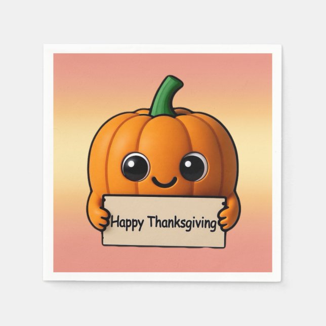 Pumpkin Pal Thankgiving Napkin  (Front)