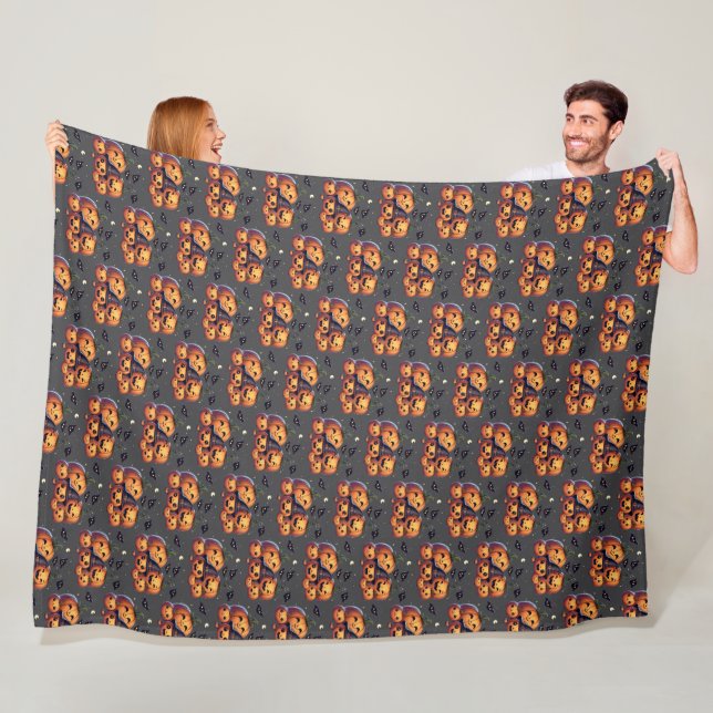 Pumpkin Pals Fleece Blanket (In Situ)