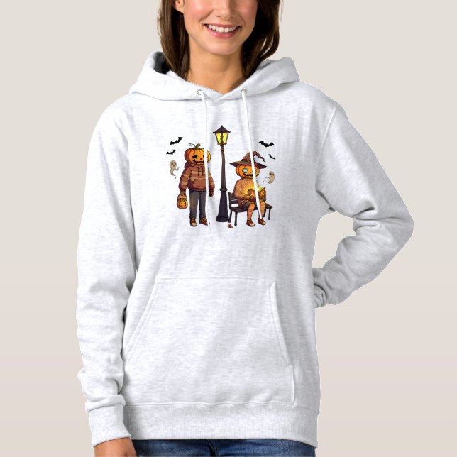 Pumpkin Pals Hoodie – Creepy Cute Halloween Street (Front)