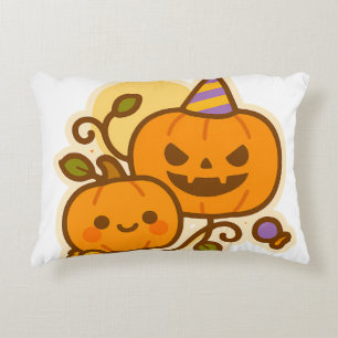 Pumpkin Pals – Kawaii Halloween Decorative Cushion