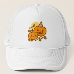 Pumpkin Pals – Kawaii Halloween Trucker Hat