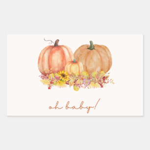 Pumpkin Pampas Grass Baby Shower Favour Tag