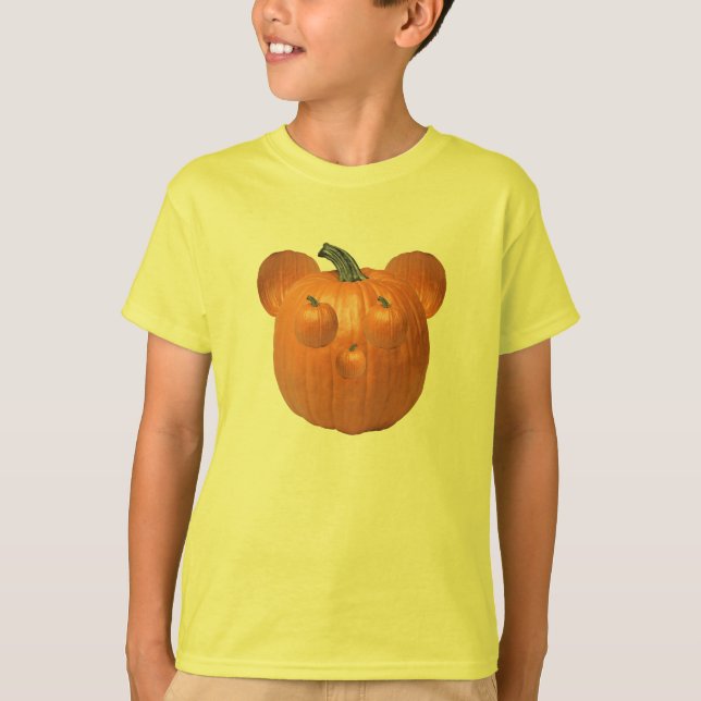 Pumpkin Panda Optical Illusion Halloween Monster T-Shirt (Front)