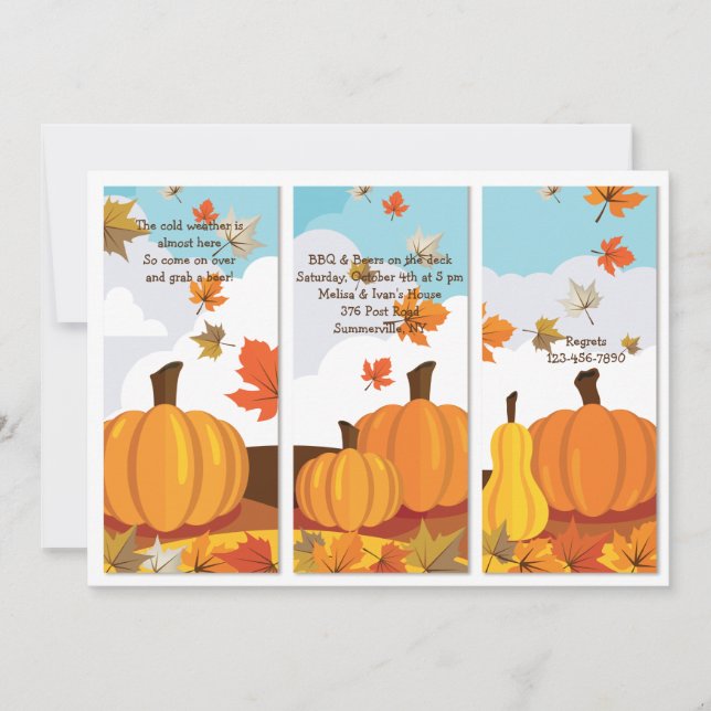 Pumpkin Panels Invitation (Front)