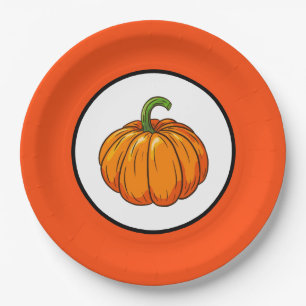 Pumpkin Paper Plate