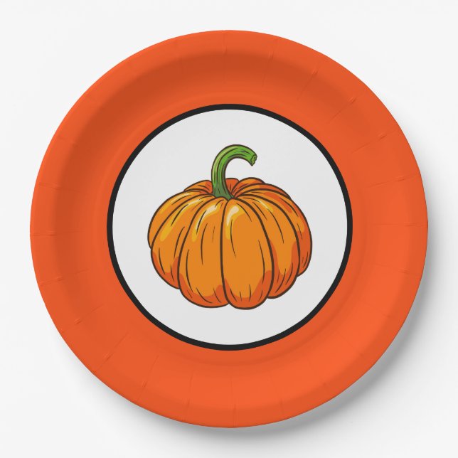 Pumpkin Paper Plate (Front)