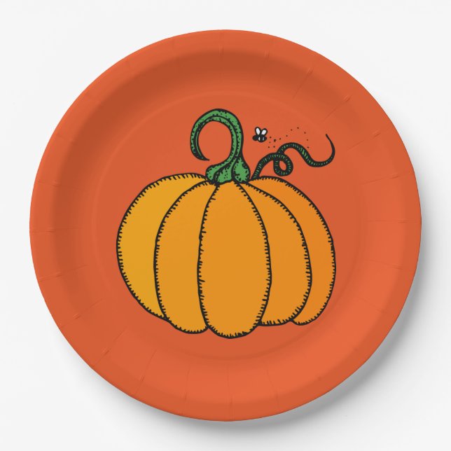 Pumpkin Paper Plate (Front)