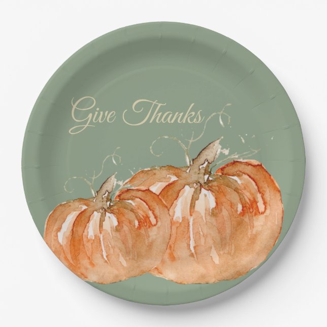Pumpkin  paper plate (Front)