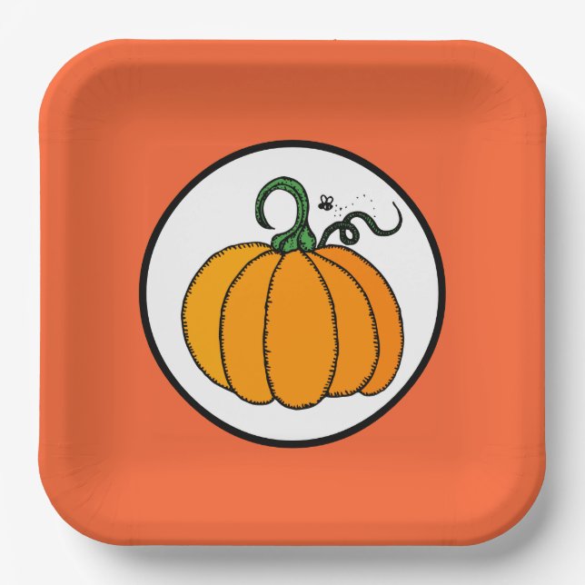 Pumpkin Paper Plate (Front)