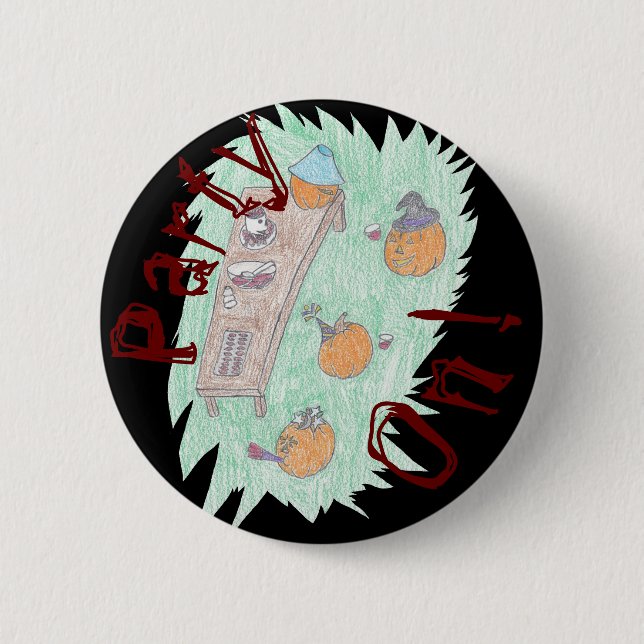 Pumpkin Party! 6 Cm Round Badge (Front)
