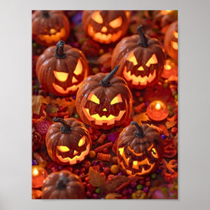 Pumpkin Party – Cozy Halloween Poster