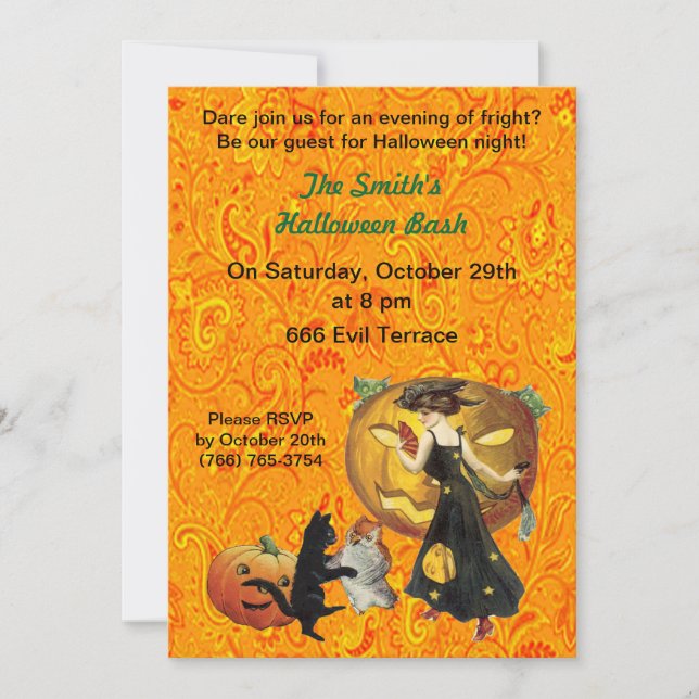 Pumpkin Party Halloween Invitation (Front)