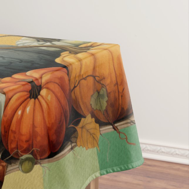 Pumpkin Party Halloween Thanksgiving Fall No2 Tablecloth (In Situ)