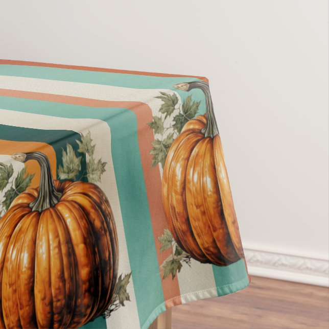 Pumpkin Party Halloween Thanksgiving Fall No3 Tablecloth (In Situ)