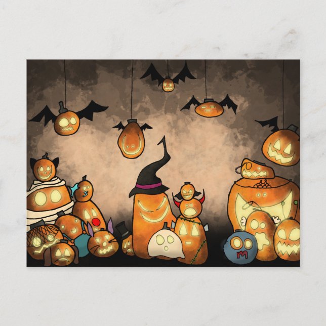 Pumpkin Party Postcard (Front)