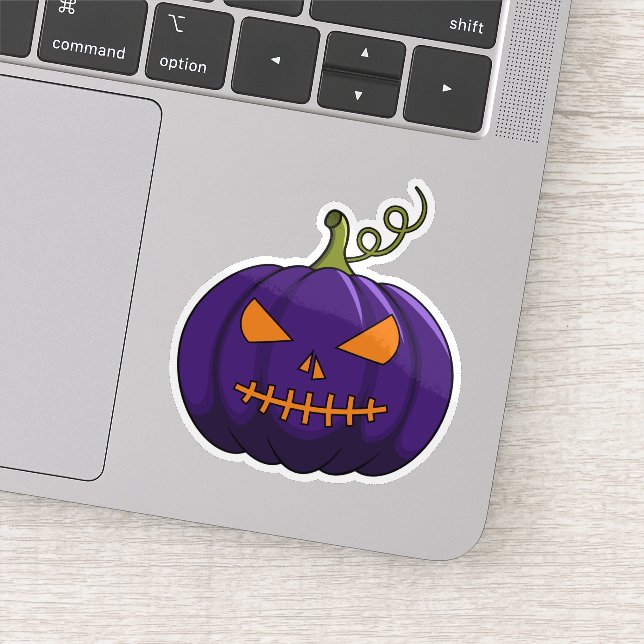 Pumpkin Party Sticker - Halloween Jack-o'-Lantern (Detail)