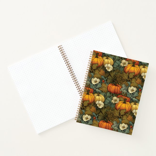 Pumpkin Patch Art Nouveau Halloween  Notebook (Inside)
