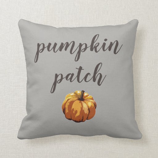 Image of Pumpkin Patch Autumn Halloween Throw Pillow