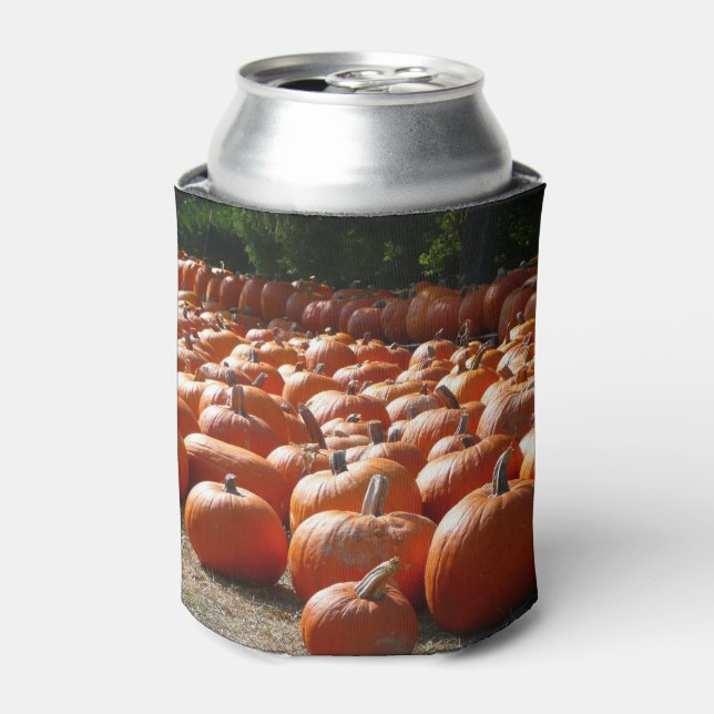 Pumpkin Patch Autumn Harvest Photography Can Cooler (Can Front)