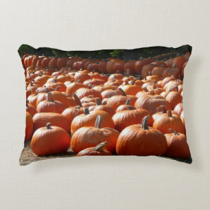 Pumpkin Patch Autumn Harvest Photography Decorative Cushion