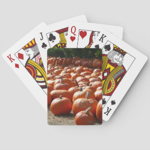 Pumpkin Patch Autumn Harvest Photography Playing Cards