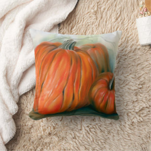 Pumpkin Patch Autumn Trio Pastel Art Cushion