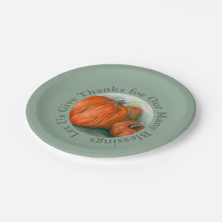 Pumpkin Patch Autumn Trio Thanksgiving Paper Plate