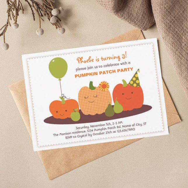 Pumpkin Patch Birthday Invitation (Creator Uploaded)