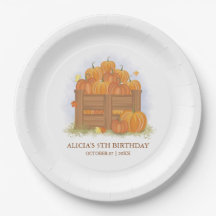 Pumpkin Patch Butterfly Fall Leaves Birthday