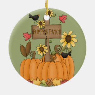 Pumpkin Patch Ceramic Tree Decoration