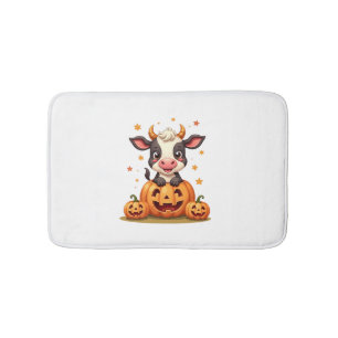 Pumpkin Patch Cow Bath Mat