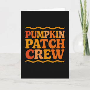 Pumpkin Patch Crew Halloween Matching Family Retro Card
