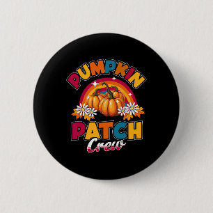 Pumpkin Patch Crew Kids Fall Autumn Thanksgiving H 6 Cm Round Badge