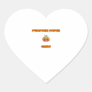 Pumpkin Patch Crew Matching Fall Outfits Classic T Heart Sticker