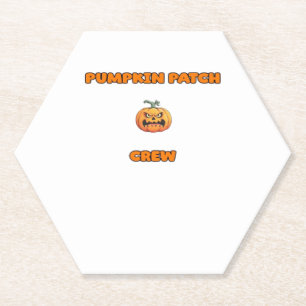 Pumpkin Patch Crew Matching Fall Outfits Classic T Paper Coaster