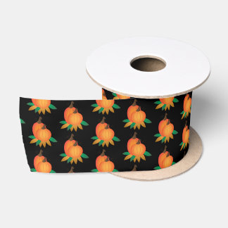 Pumpkin patch elegant black fall ribbon satin ribbon
