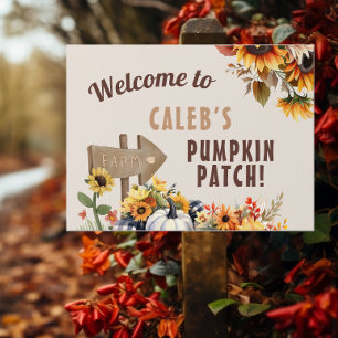 Pumpkin Patch Farm Fall Birthday Garden Sign