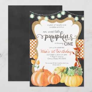 Pumpkin Patch First Birthday Invitation