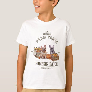 Pumpkin Patch French Bulldog The Original Farm Fre T-Shirt