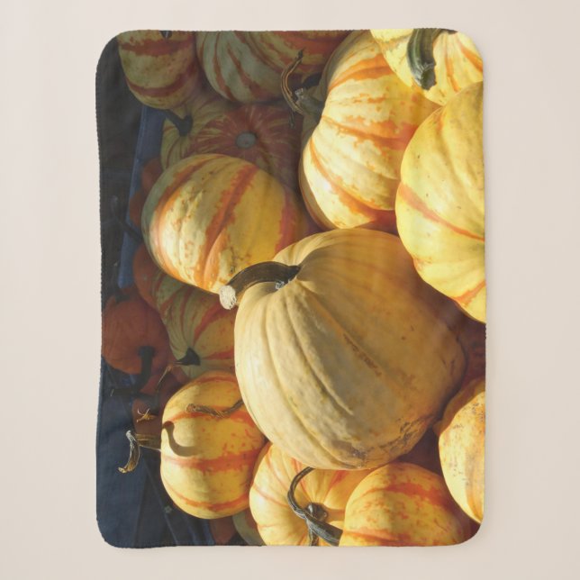 Pumpkin Patch Fun on a Sherpa Blanket (Front)
