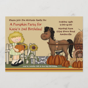 Pumpkin Patch Girl Invitation