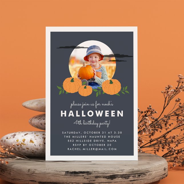 Pumpkin Patch Halloween Birthday Party Invitation (Creator Uploaded)