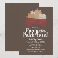 Pumpkin Patch Halloween Fall Event Flyer Brown