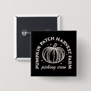 Pumpkin patch harvest farm picking crew squad 15 cm square badge