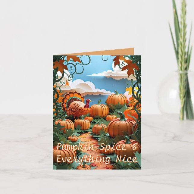 Pumpkin Patch Harvest Holiday Card (Front)