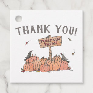 Pumpkin Patch Illustration Thank You Favour Tags